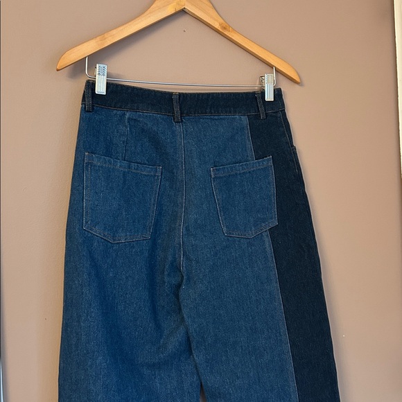 Sugar Cilantro Colorblock Two Tone Dark Medium Wash Straight Size 28 - Picture 4 of 10